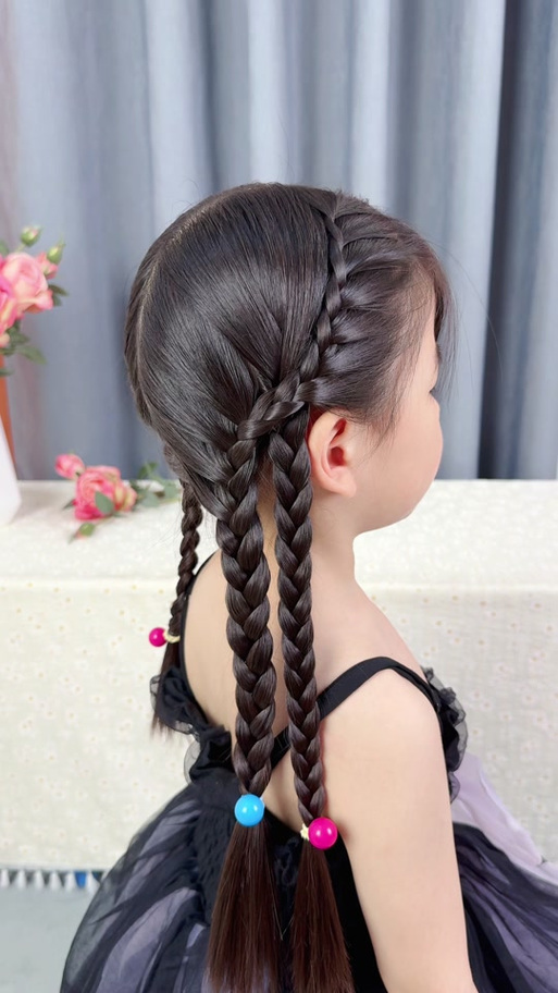 小辫子发型扎法